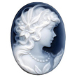 Black and White Agate Cameo