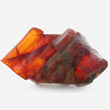 Orange-Red Amber with Insects