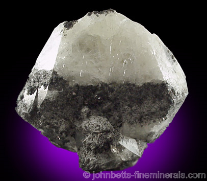 White Anglesite with Galena Inclusions